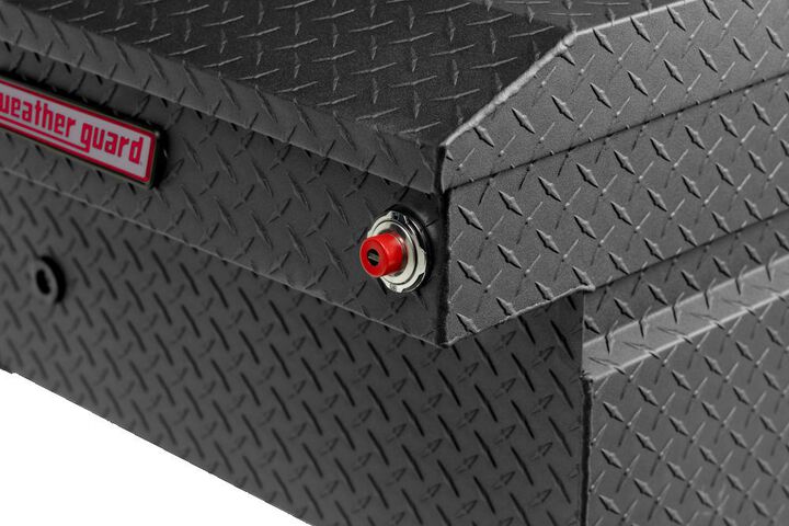 Weather Guard Saddle Truck Tool Box Aluminum Full Extra Wide Textured Matte Black, large image number 5