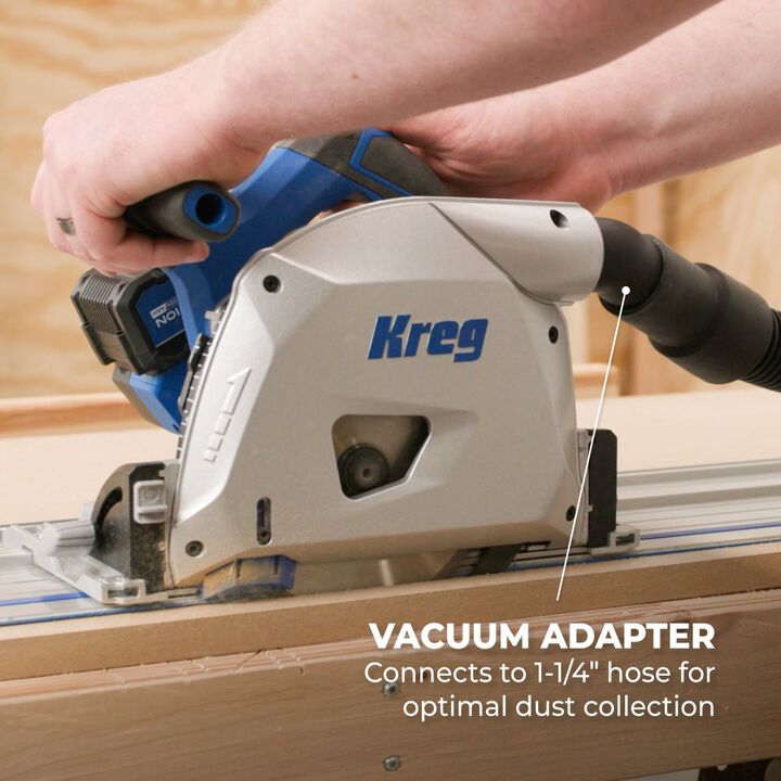 Kreg 20V Ionic Drive 6-1/2 Inch Plunge Cut Track Saw & 62 Inch Guide Track Bundle, large image number 9