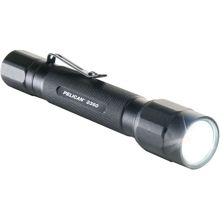 Pelican 2360 LED Tactical Flashlight 375 Lumens 2AA Battery Powered Black