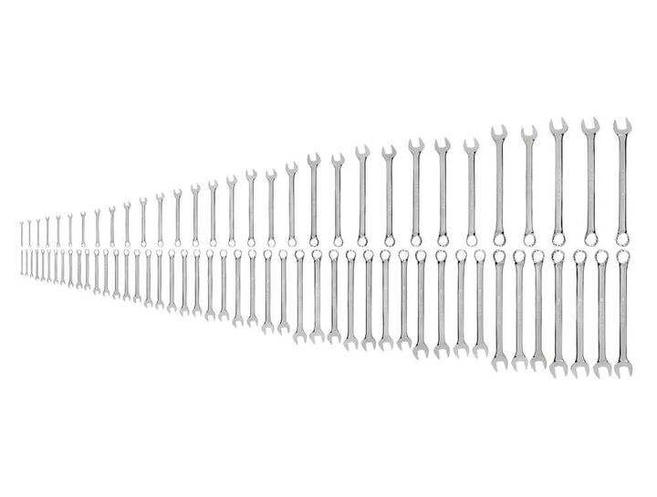 Tekton Combination Wrench Set, 76-Pieces, Sizes: 1/4 - 2 Inch, 6 - 50 mm