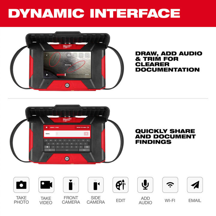 Milwaukee M12 Auto Shop Borescope w/ Wi-Fi File Sharing & XC 5Ah Lithium Ion Power Tool Battery Pack Bundle, large image number 6