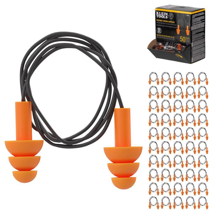 Klein Tools Corded Earplugs 50 Pairs