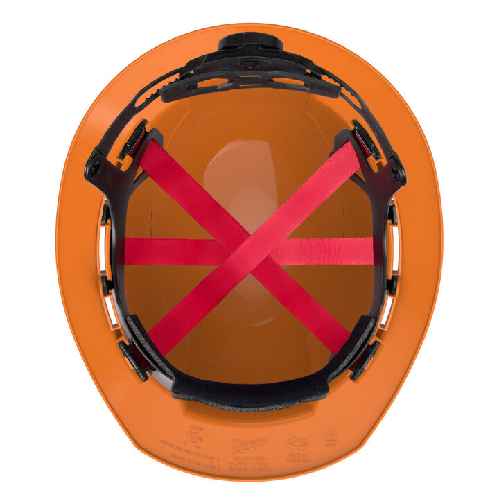 Milwaukee Orange Full Brim Vented Hard Hat with 6pt Ratcheting Suspension Type 1 Class C, large image number 10