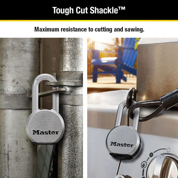 Master Lock Padlock 2 1/2in Steel Keyed Alike Dual Ball Bearing, large image number 2