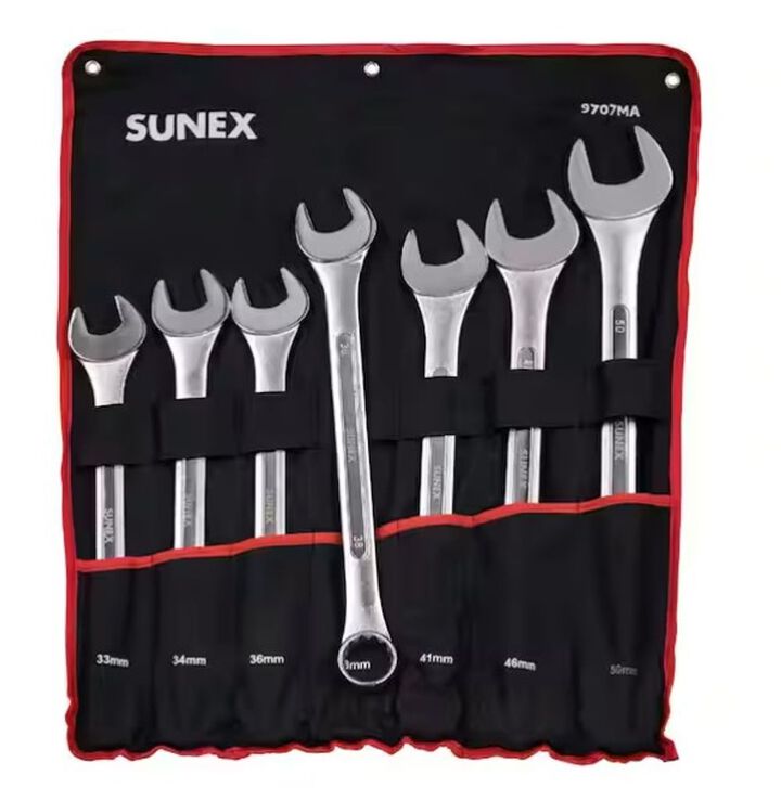 Sunex Metric Raised Panel Jumbo Combination Wrench Set 7 Pieces