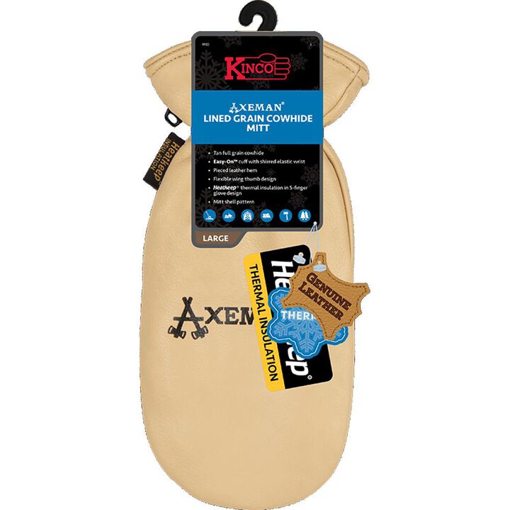 Kinco Tan Axeman Grain Cowhide Mitt Glove Large, large image number 5