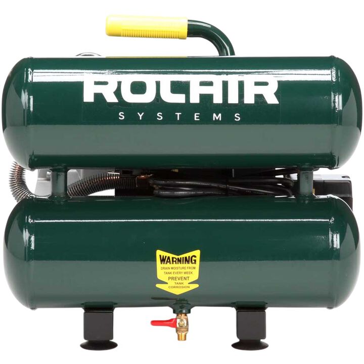 Rolair 2 HP (115V) 4.2 CFM@90PSI 4.2 Gallon Quiet Stack Tank Compressor