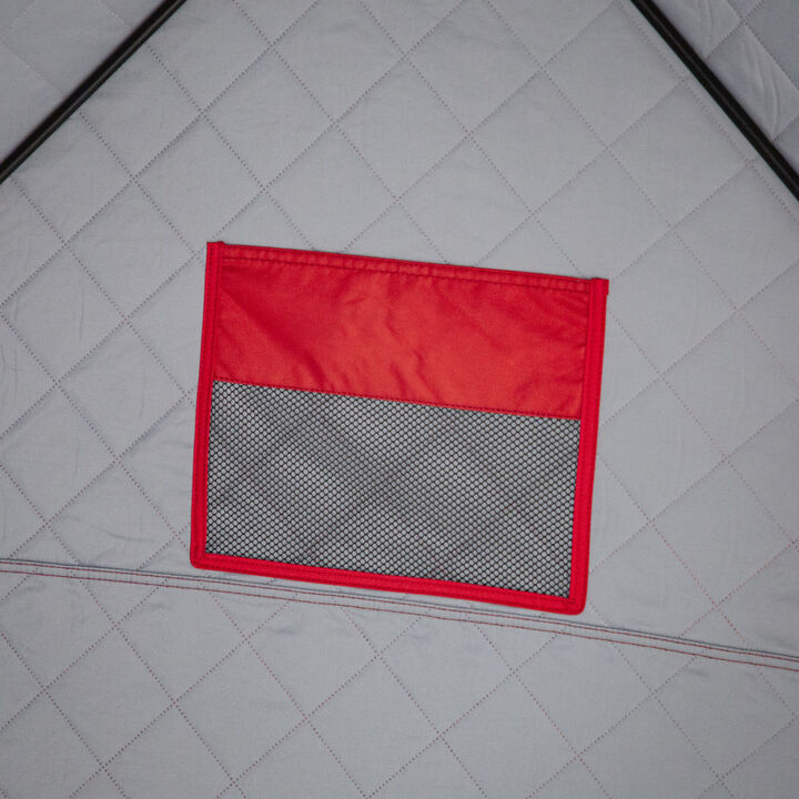 Eskimo QuickFish 3HD, Pop-Up Portable Shelter, No-Trip Door, Red/Black, Three Person, large image number 6