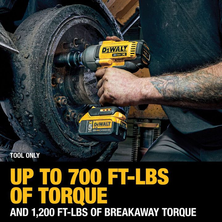 DEWALT 20V MAX XR High Torque 1/2 Inch Impact Wrench (Bare Tool), large image number 2