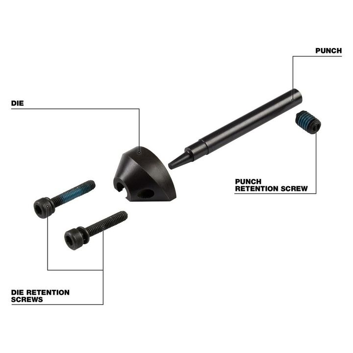 Milwaukee M12 Nibbler 16 Gauge (Bare Tool) Die & Die Holder Extension & Punch Bundle, large image number 10