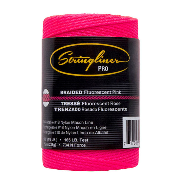 Stringliner #18 Construction Replacement Roll Twisted Fluorescent Pink 540 ft