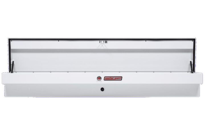 Weather Guard 87in Lo-Side Truck Tool Box Steel White, large image number 1