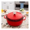 Lodge Cast Iron 6 Qt 10.5 Inch Red Essential Enamel Cast Iron Dutch Oven, small image number 2
