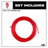 Milwaukee Pre-Cut Twisted Trimmer Line .080 Inch x 25 Ft. 5 Pack, small image number 2