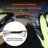 Ergodyne Skullerz Matte Black, In/Outdoor Anti-Fog Lens Safety Glasses Adj. Temples, small image number 4