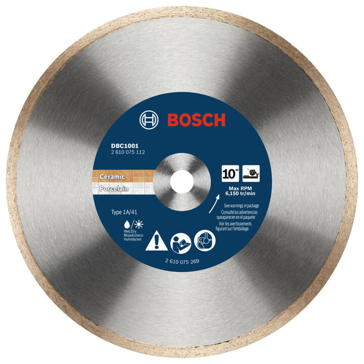 Bosch 10 Inch Continuous Diamond Blade for Ceramic and Porcelain