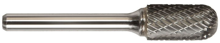 Drillco Double Cut Solid Carbide Burr, Cylinder Ball Nose, 7000C Series, SC-5