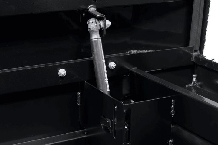 Weather Guard Saddle Truck Tool Box Aluminum Full Deep Gloss Black, large image number 6