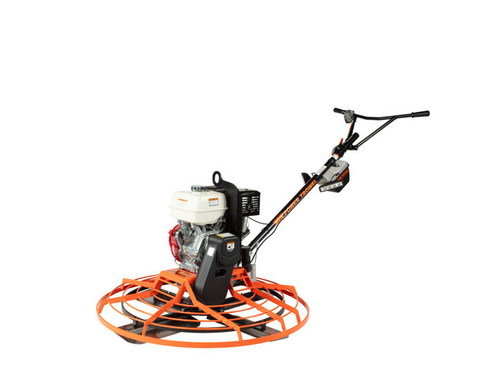 MBW 46" Walk Behind Power Trowel GX270 - Power Pitch Handle w/ Battery & Charger