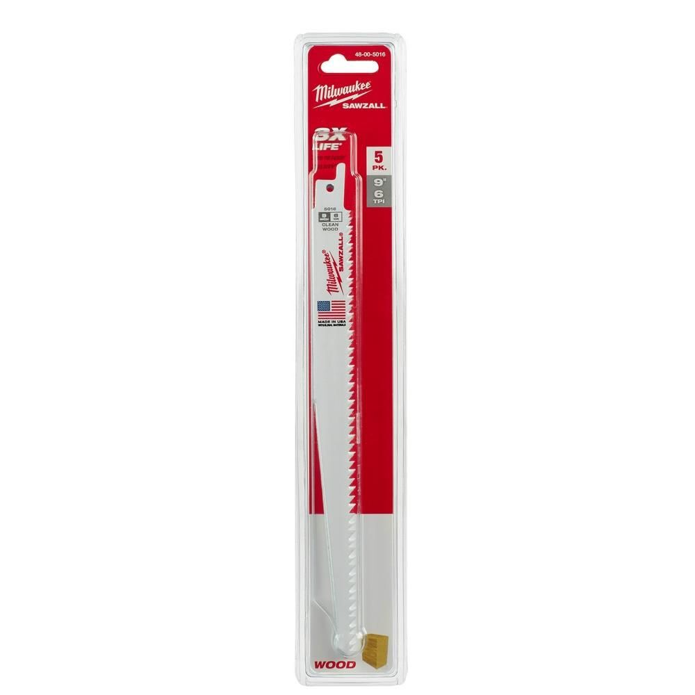 Milwaukee 9 in. 6 TPI Fleam Ground SAWZALL Blades 5PK, large image number 6