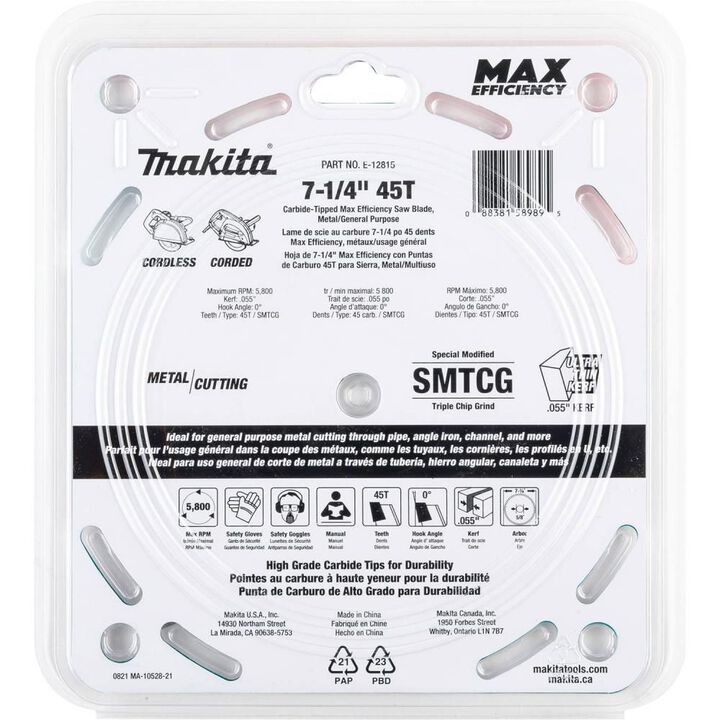 Makita 7 1/4in 45T Saw Blade Metal/General Purpose, large image number 3