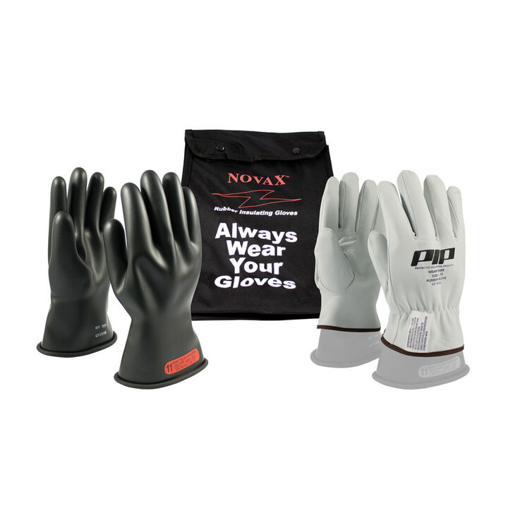 Protective Industrial Products NOVAX Electrical Safety Glove Kit Size 10 Class 0 Black