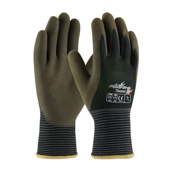 Protective Industrial Products PowerGrab Thermo W 13G Poly Shell 10G Acrylic Liner Latex MS Grip Medium 12 Pairs of Gloves