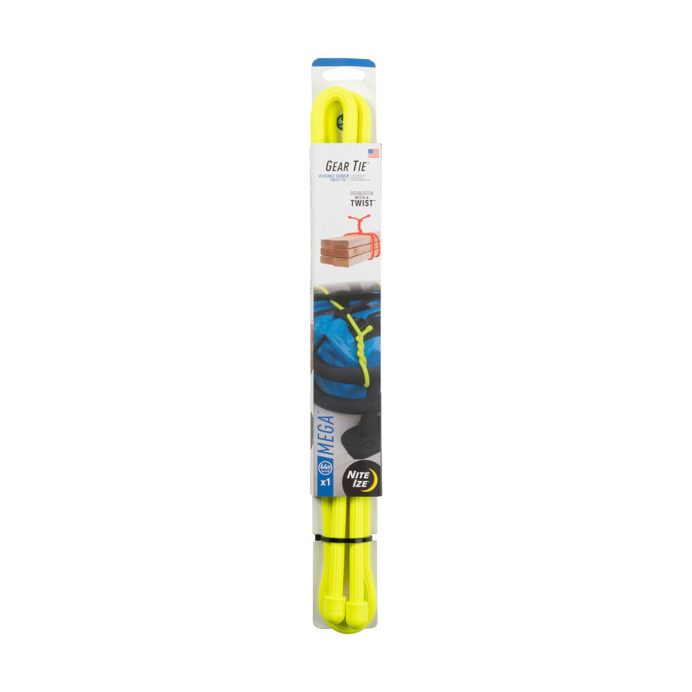 Nite Ize Gear Tie Mega Twist Tie 64in Neon Yellow, large image number 1