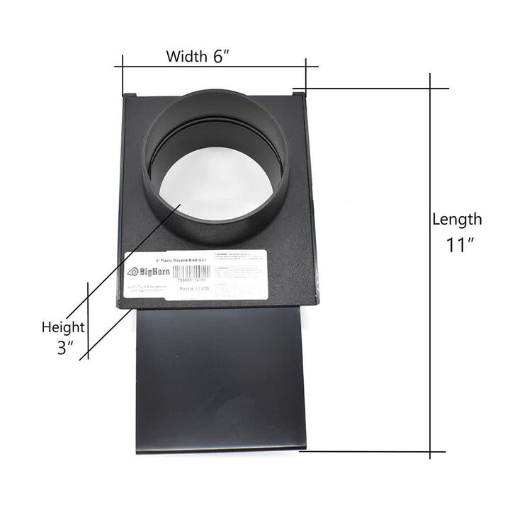 Big Horn 4 Inch Plastic Movable Blast Gate For Dust Collection Systems, large image number 6