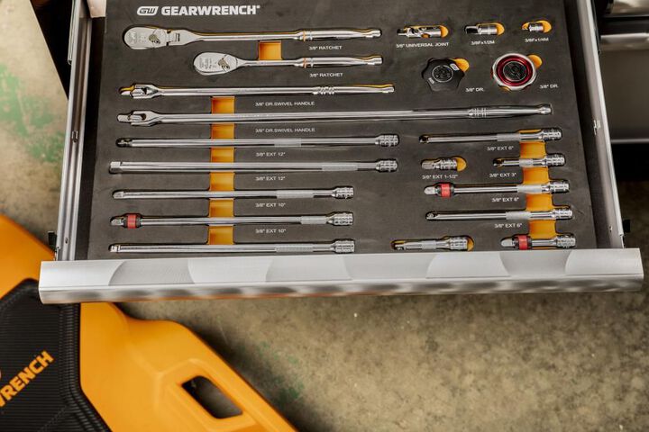 GEARWRENCH Ratchet & Drive Tool Set 3/8in 90T with EVA Foam Tray 21pc, large image number 9