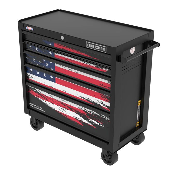 CRAFTSMAN 5-Drawer Red White and Blue Patriotic Rolling Tool Cabinet, large image number 1