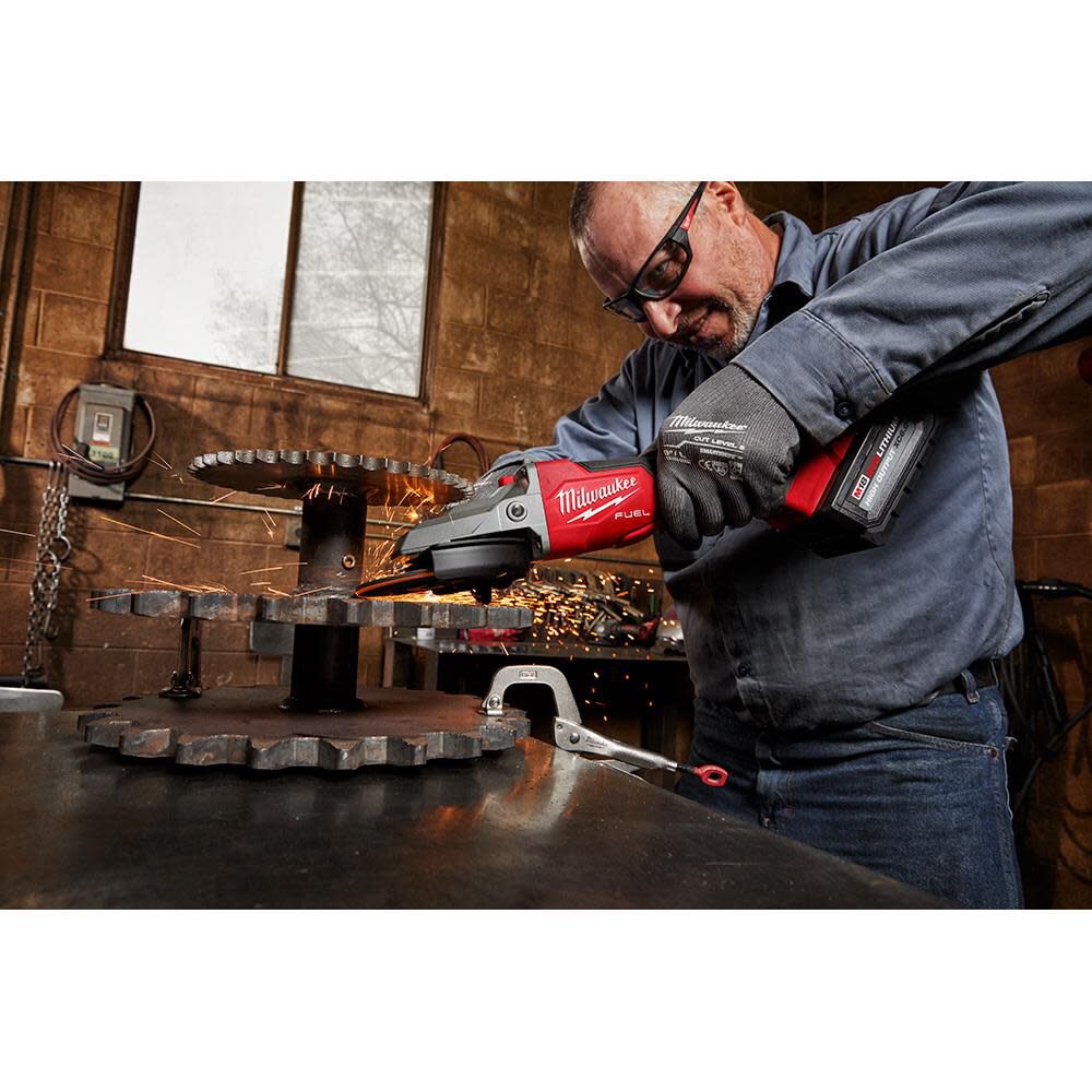 Milwaukee M18 FUEL 5 Inch Flathead Braking Grinder, Paddle Switch No-Lock-Reconditioned (Bare Tool), large image number 13