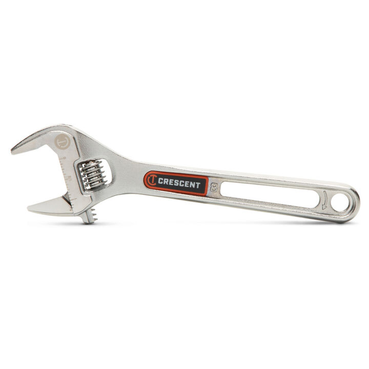 Crescent 8 Inch Chrome Adjustable Wrench with Quick-Fit-Jaw