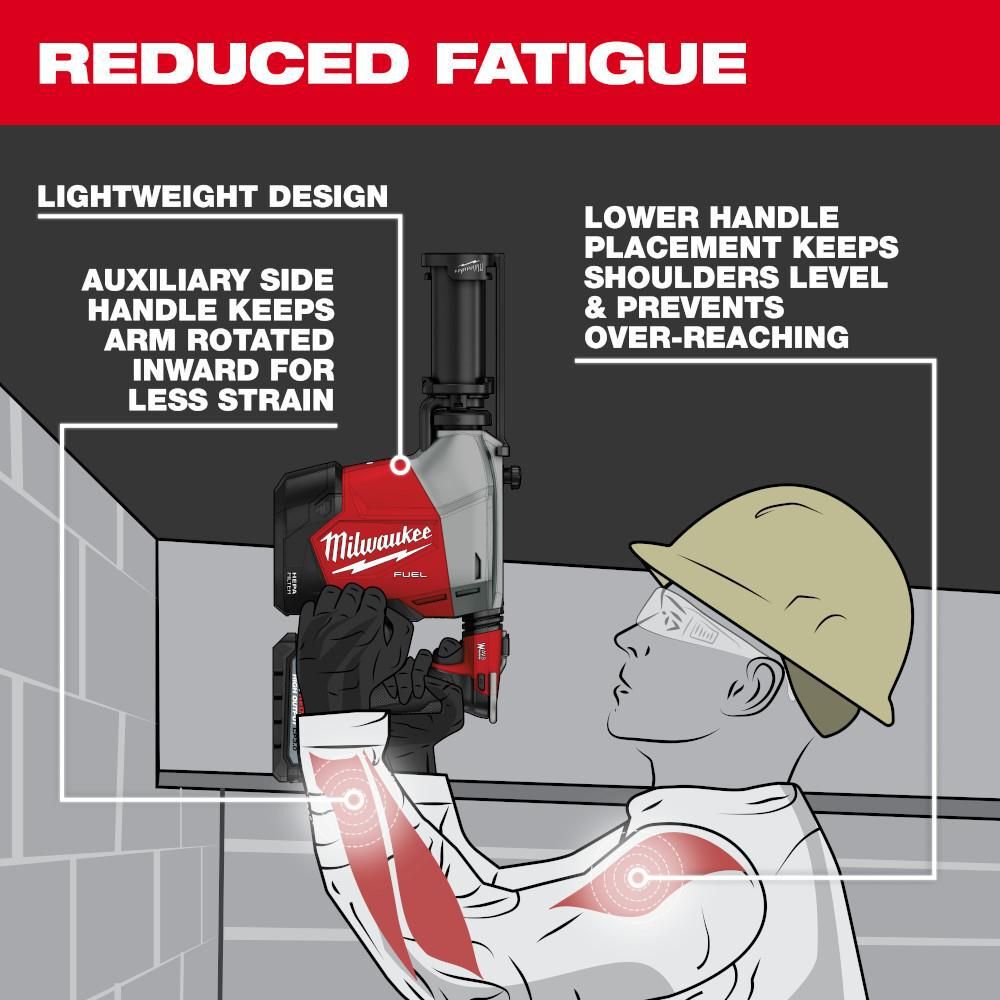 Milwaukee M18 FUEL Overhead Rotary Hammer with Integrated Dust Extraction, large image number 4