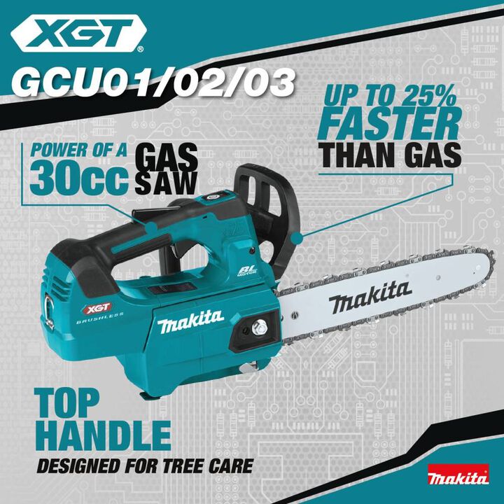 Makita 40V max XGT Cordless 12in Top Handle Chain Saw (Bare Tool), large image number 5