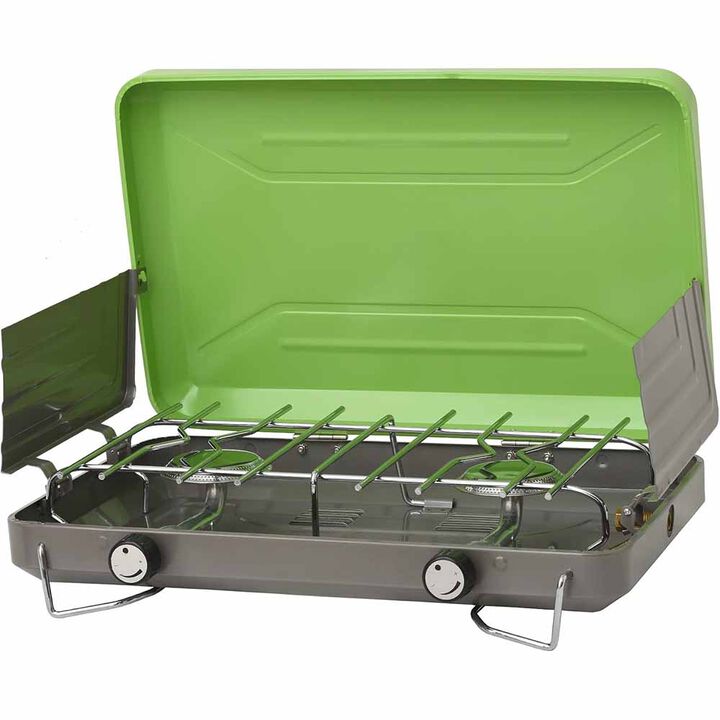 Flame King Classic Camping Stove Grill Portable Propane Gas Light Green