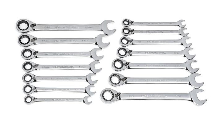 GEARWRENCH Ratcheting Combination SAE/Metric Wrench Set 14pc, large image number 10