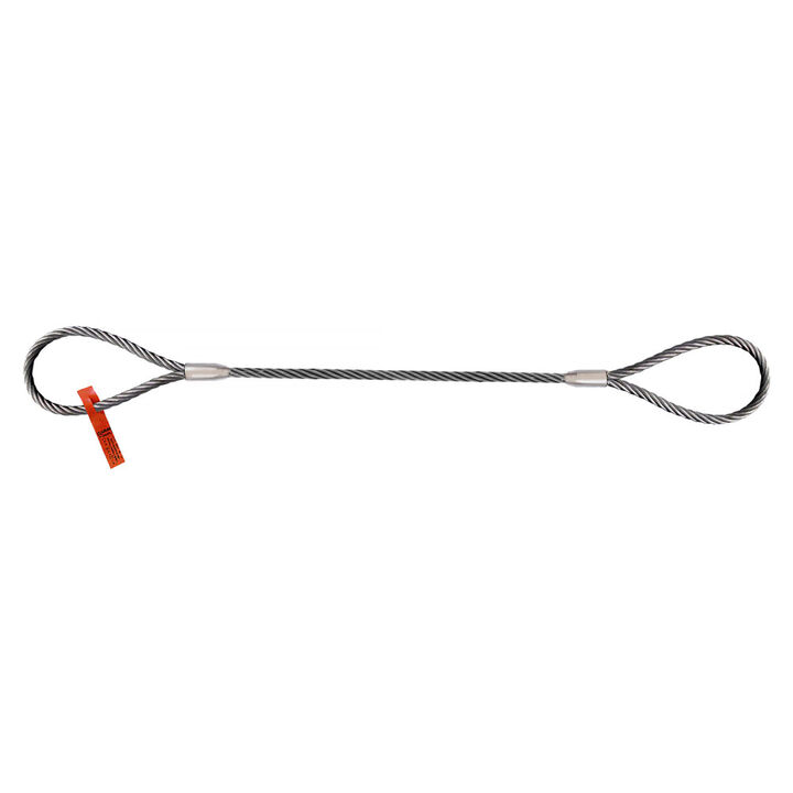 Lift-All 1/4 Inch x 1.5 Ft Eye & Eye 6x19 Steel Wire Rope Sling