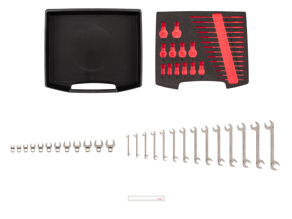 Tekton Angle Head and Crowfoot Wrench Set, Drawer, 26 Piece (6-19 mm), large image number 3