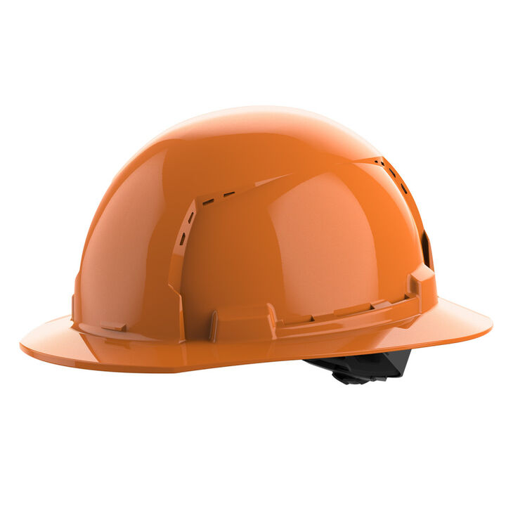 Milwaukee Orange Full Brim Vented Hard Hat with 4pt Ratcheting Suspension Type 1 Class C, large image number 0