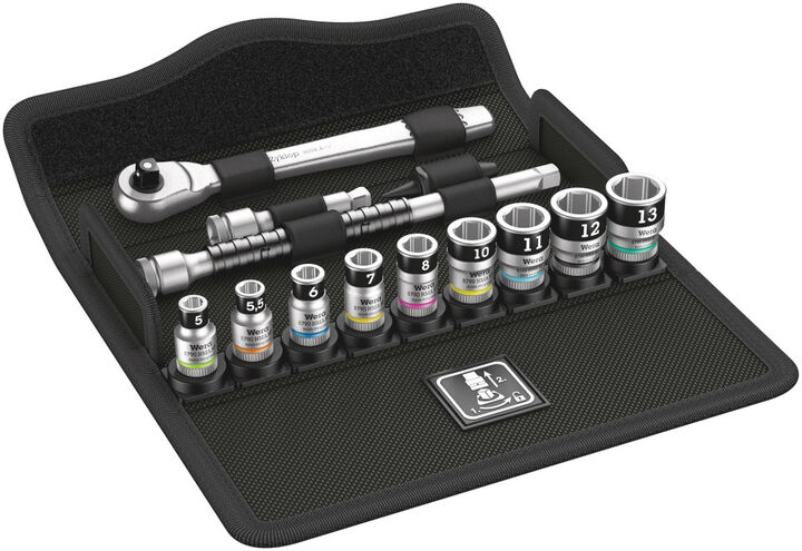 Wera Tools 8100 SA 12 HF 1/4 in Drive Zyklop Metal Ratchet Set 13pc