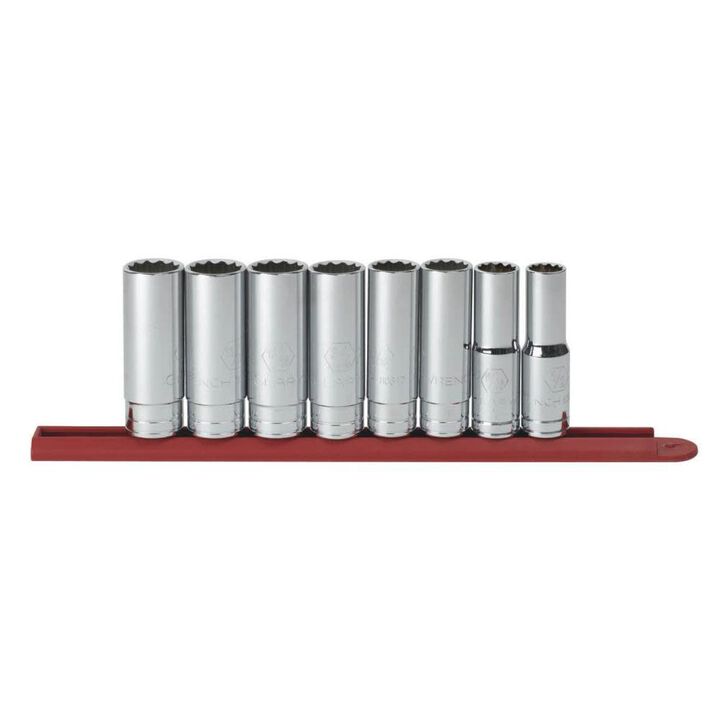 GEARWRENCH 8 pc 1/2 Drive 12 Point Deep SAE Socket Set