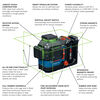Bosch 18V 360 Degree Connected Green-Beam Three-Plane Leveling and Alignment Laser Kit, small image number 2