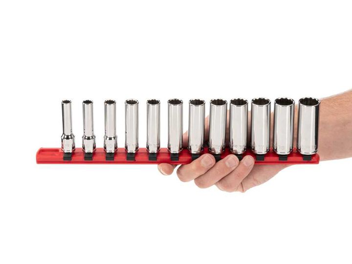 Tekton 3/8 Inch Deep 12 Point Socket Set, 12 Piece (8-19 mm), large image number 2