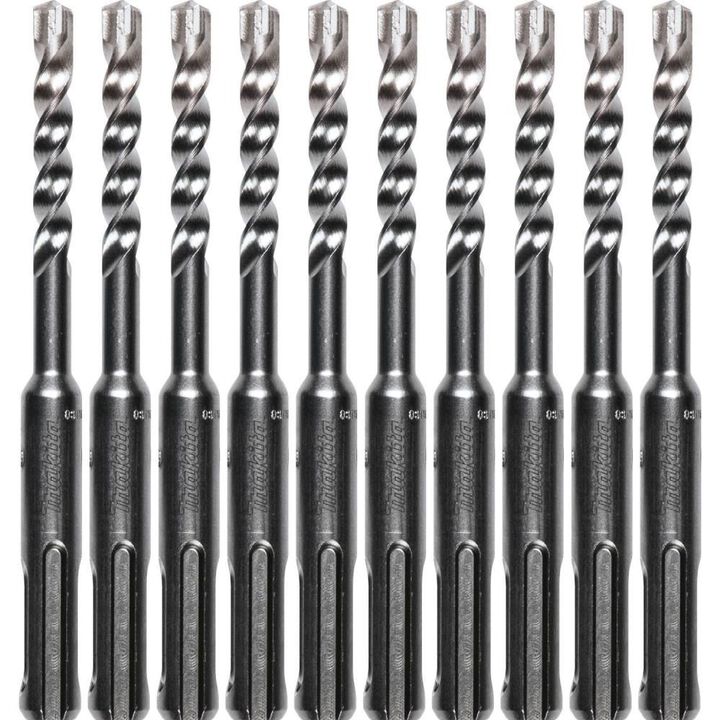 Makita 1/4in x 4in SDS-Plus Bit, 3-Cutter, 10pk