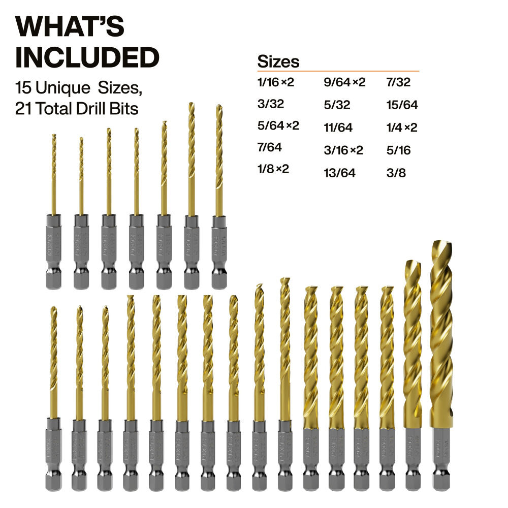 Klein Tools Titanium Drill Bit Set 21 Pieces, large image number 2