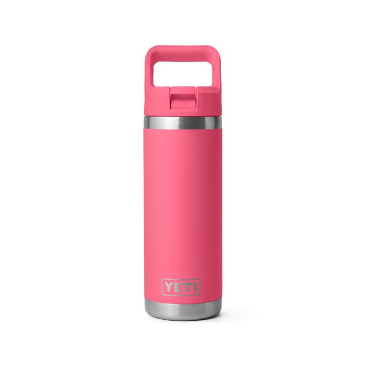 YETI Rambler 18 Oz Water Bottle with Straw Cap Tropical Pink, large image number 0
