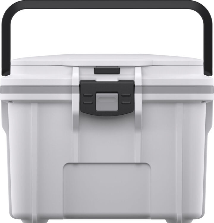 Pelican Plastic Personal Cooler with Handle, 8 Quart, White and Gray
