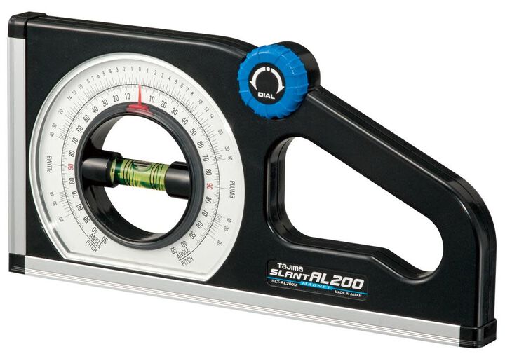 Tajima Dual-Scale Slant Rotary Pitch/Angle Meter with Magnetic Base