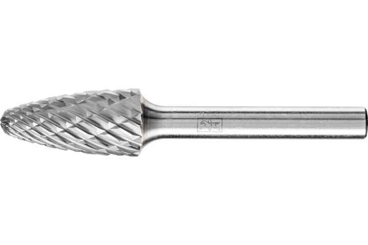 Pferd Carbide Burr SF-5 Tree Shape OMNI Double Cut 1/2 Inch x 1 Inch x 1/4 Inch Shank